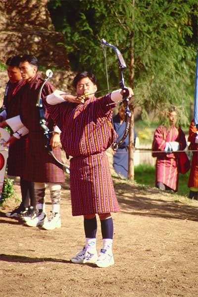 the national sport - playing archery